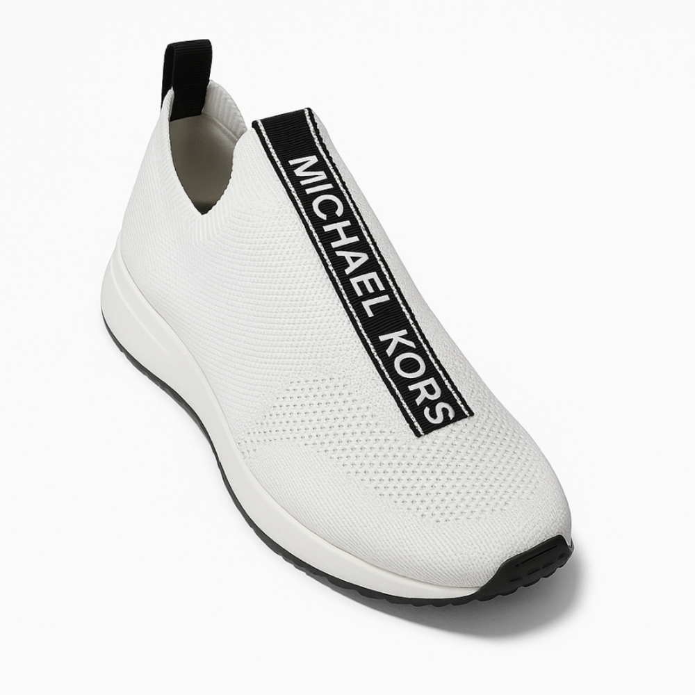 Michael Kors Men's White and Black Slip-On Sneakers